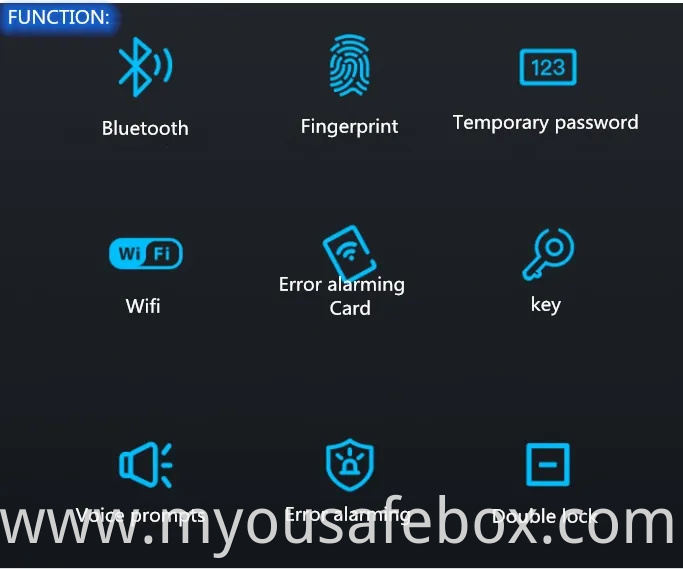 Factory Tuya Tt Smart WiFi Door Lock Digital Fingerprint Password Card Door Lock, Smart Safe Finger Print Lock Electronic Lock